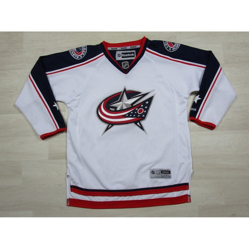Reebok Columbus Blue Jackets NHL Hockey Jersey Youth (L/XL) White Away Blank